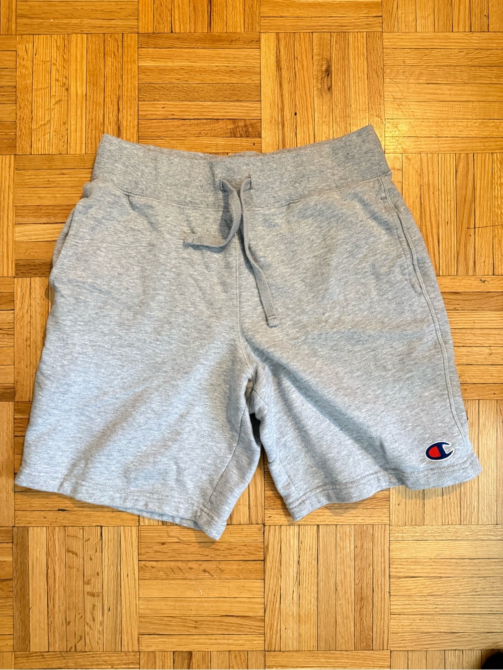 Champion Light Gray Terry Drawstring Athletic Shorts